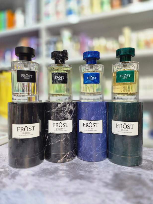 ادکلن های فراست frost مردانه اورجینال ۱۰۰میل رایحه لجند آزور و جاسپر